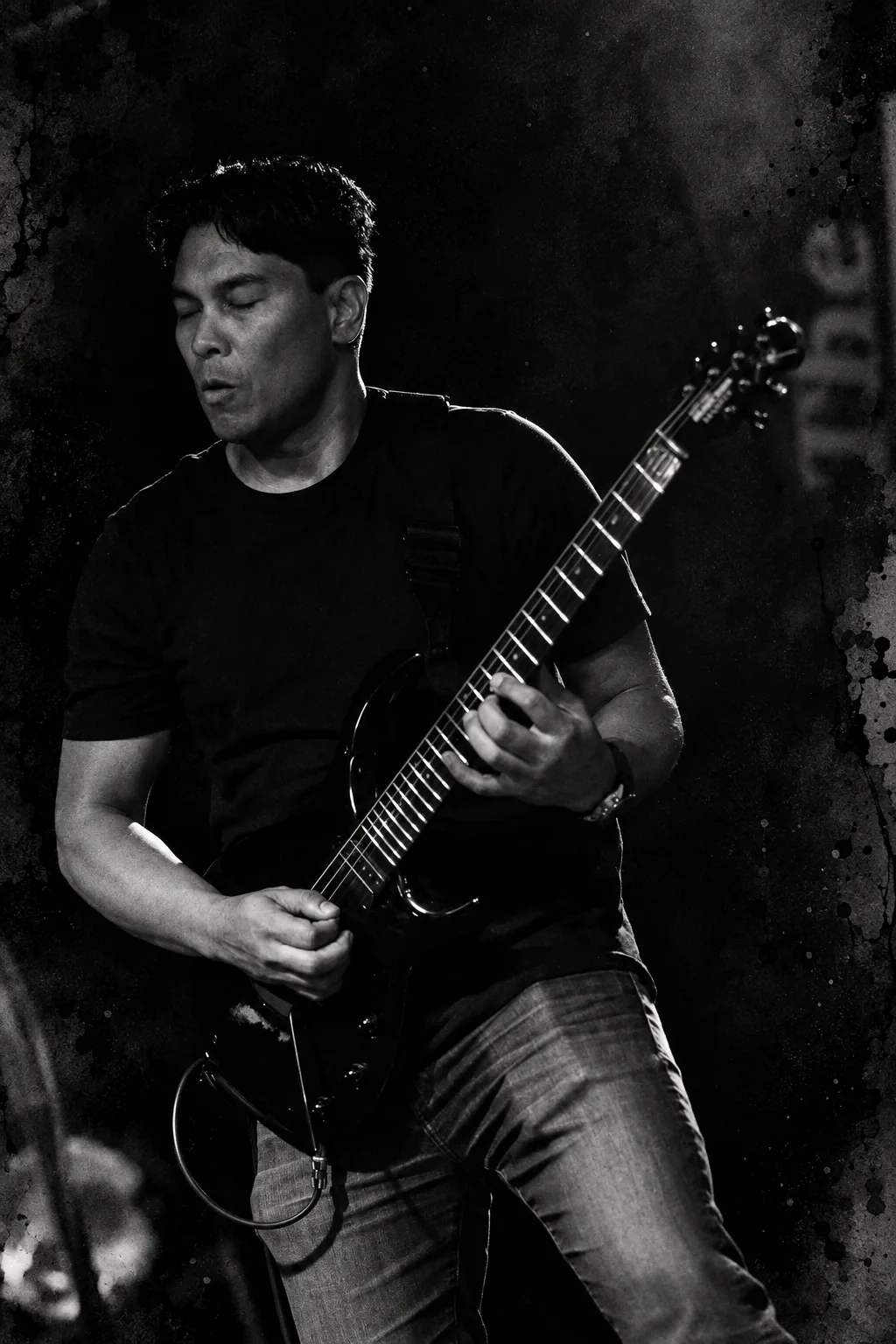 Guitarist performing on stage